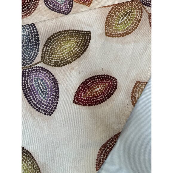 Croscill 69 x 52” Polyester Tablecloth Mosiac Leaf Leaves Pattern Multicolor - Picture 3 of 6